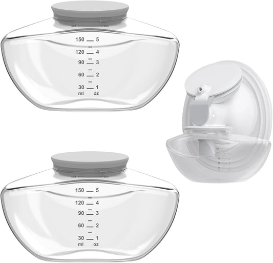 Momcozy Kit de acessórios de reposição para bomba tira-leite M9, incluindo válvula, diafragma, flange de 24 mm e coletor (cinza - frasco * 2 unidades).