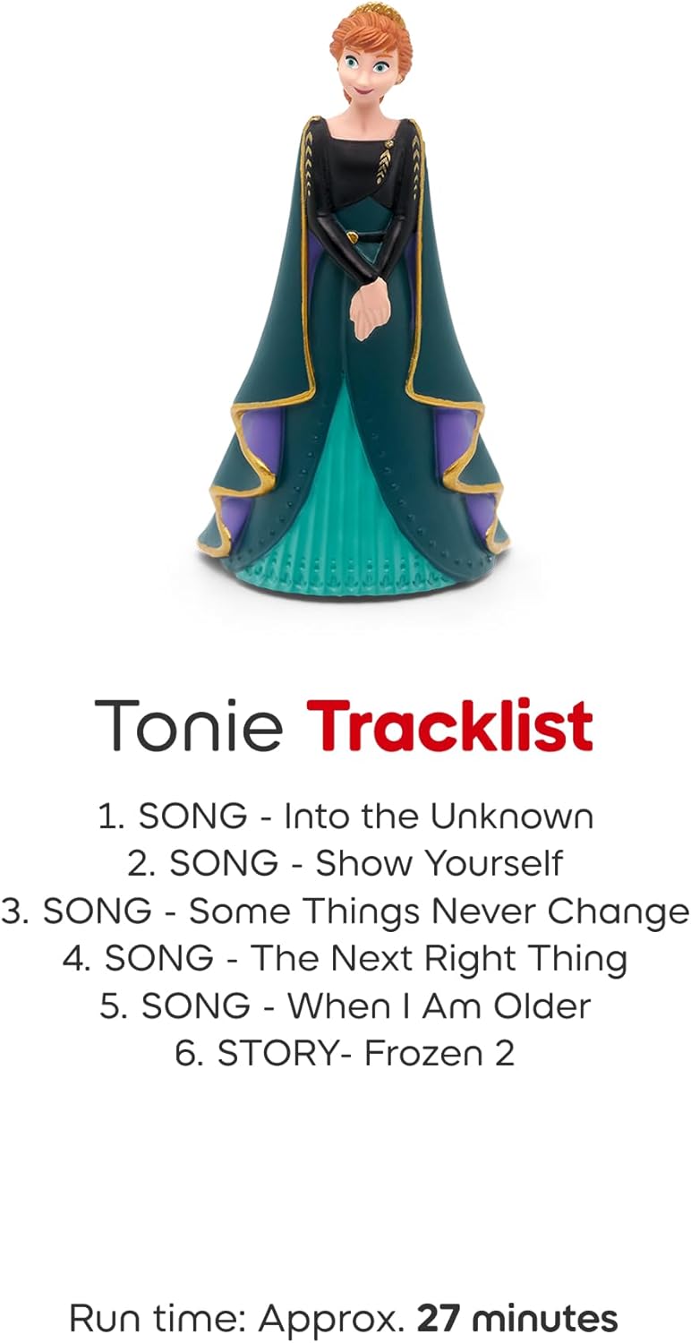 Pacote Toniebox 2 Tonies com 4 Tonies: Disney Frozen Elsa, Disney Frozen 2 Anna, Disney A Bela e a Fera, Disney Enrolados, Nuvem Rosa