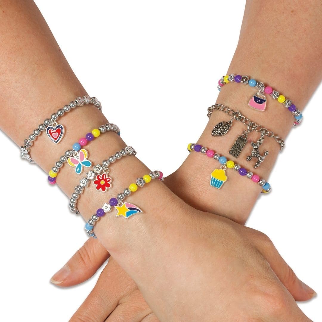 Galt Cute Charms - Kit para fazer colares e pulseiras com estojos criativos - Mais de 300 brinquedos Galt, charms fofos, kits de artesanato infantil, pacote com 2 brinquedos Galt, joias com charms