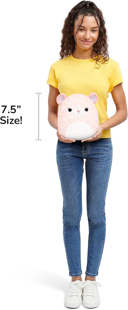 Squishmallows Original de 7,5 Polegadas – Phaedra, a Leopardo Pêssego com Barriga Peludinha e Orelhas Brilhantes – Pelúcia Oficial da Jazwares