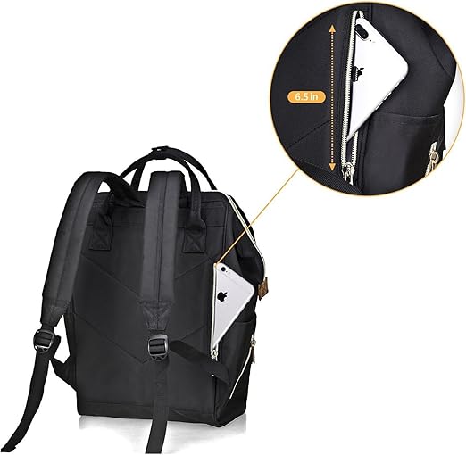 Bebamour Mochila casual para laptop, mochila para laptop feminina e masculina de 15,6 polegadas, mochila escolar à prova d'água para viagens/negócios/faculdade/computador