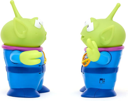 Disney Boneco de ação interativo falante do Alien, oficial da Store, do filme Toy Story da Pixar, 16 cm/6 polegadas. Inclui 2 brinquedos do Alien com mais de 15 frases em inglês, interage com outros personagens e é indicado para