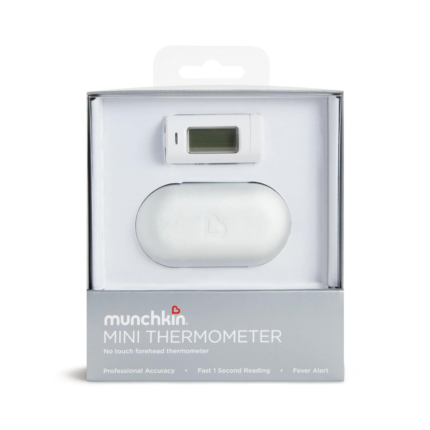 Munchkin Termômetro infravermelho | Sem contato e sem toque para bebês, com tela LCD de um botão | Compacto e prático para viagens | Temperatura corporal infantil com alerta de febre, itens essenciais para bebês