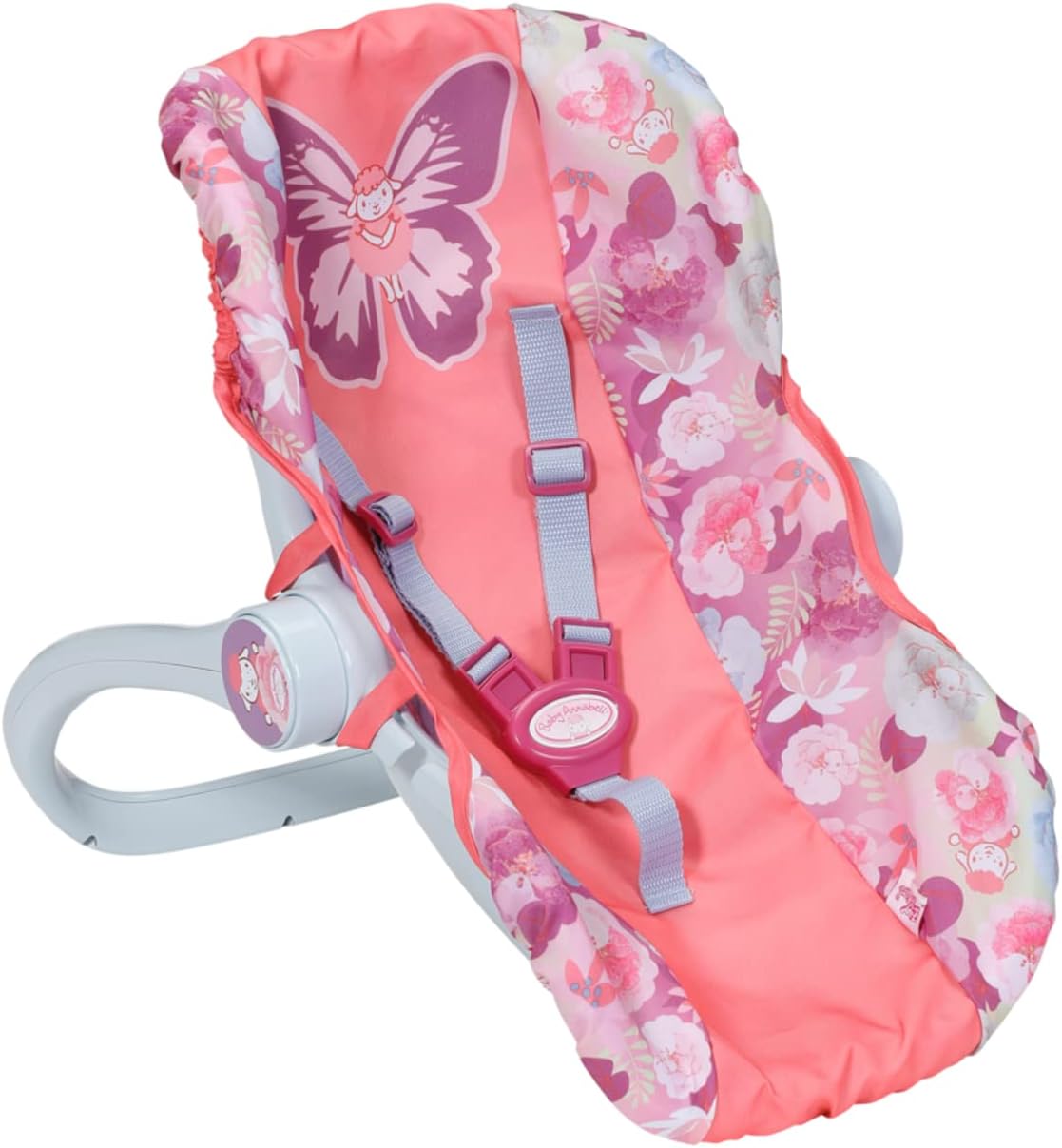 Baby Annabell Cadeira de Bebê Active Comfort, Acessório para Bonecas de 36cm/43cm, 2 em 1: Canguru e Cadeira para Bebê, Inclui Capa de Tecido, Alça Ergonômica, Cinto de Segurança, Adequada para Crianças a partir de 3 Anos, Multicolorida (706657)