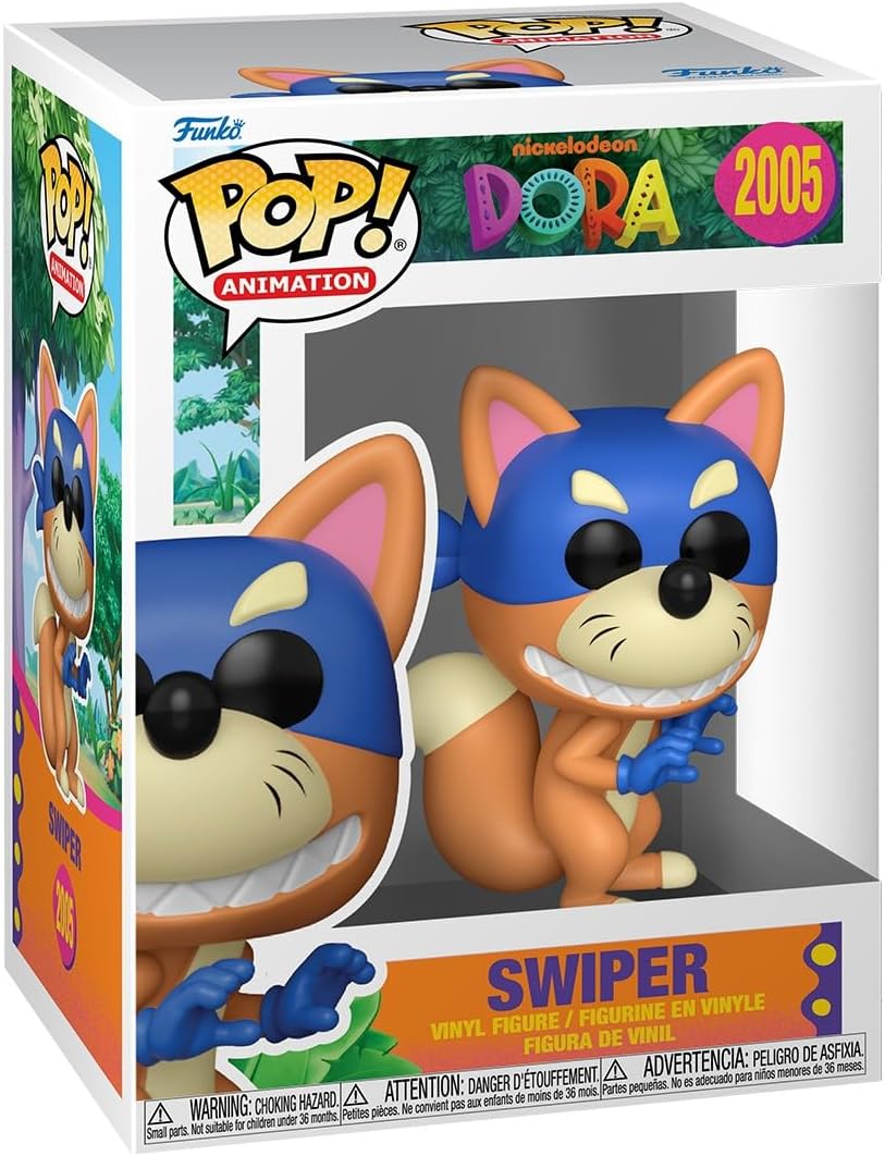 Funko Pop! Animation: Dora, a Aventureira - Swiper - Figura de vinil colecionável - Ideia para presente - Produtos oficiais - Brinquedos para crianças e adultos - Fãs de TV - Figura modelo para colecionadores e exposição