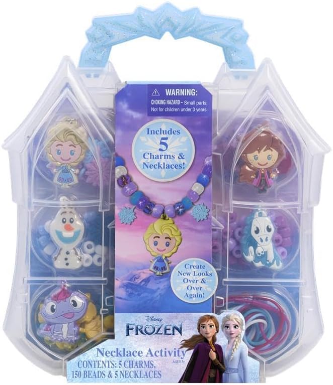 Kit de atividades Frozen 2 para fazer colares, 150 peças, ideal para crianças a partir de 3 anos. Artesanato e atividades pré-escolares.
