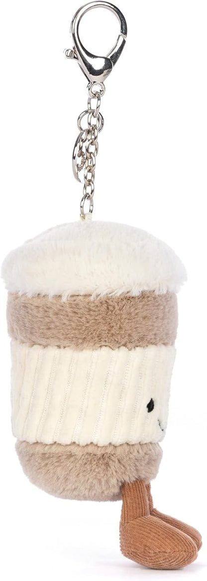 Jellycat Chaveiro divertido Coffee-To-Go, para viagem, tamanho P
