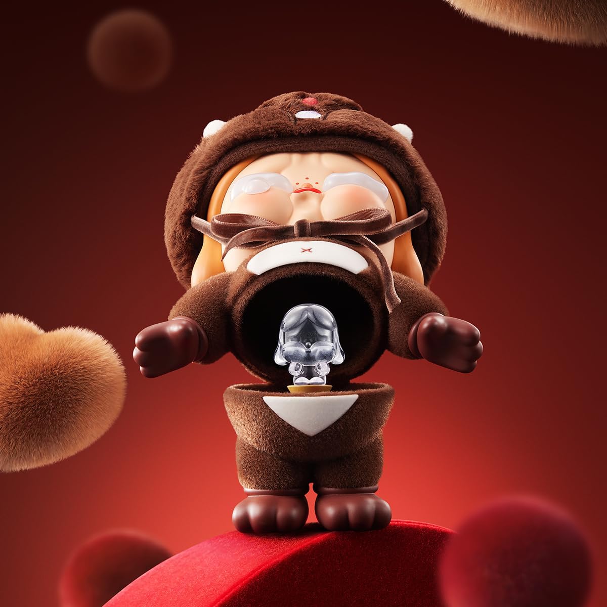 POP MART Boneco CRYBABY BE MINE 1 caixa de 2,5 polegadas, personagem articulado, design premium, presentes para mulheres, brinquedo colecionável favorito dos fãs, boneco de ação