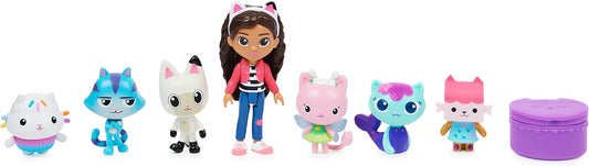 Gabby's Dollhouse Deluxe Set de regalo con 7 figuras de juguete y accesorio sorpresa, juguetes para niños a partir de 3 años