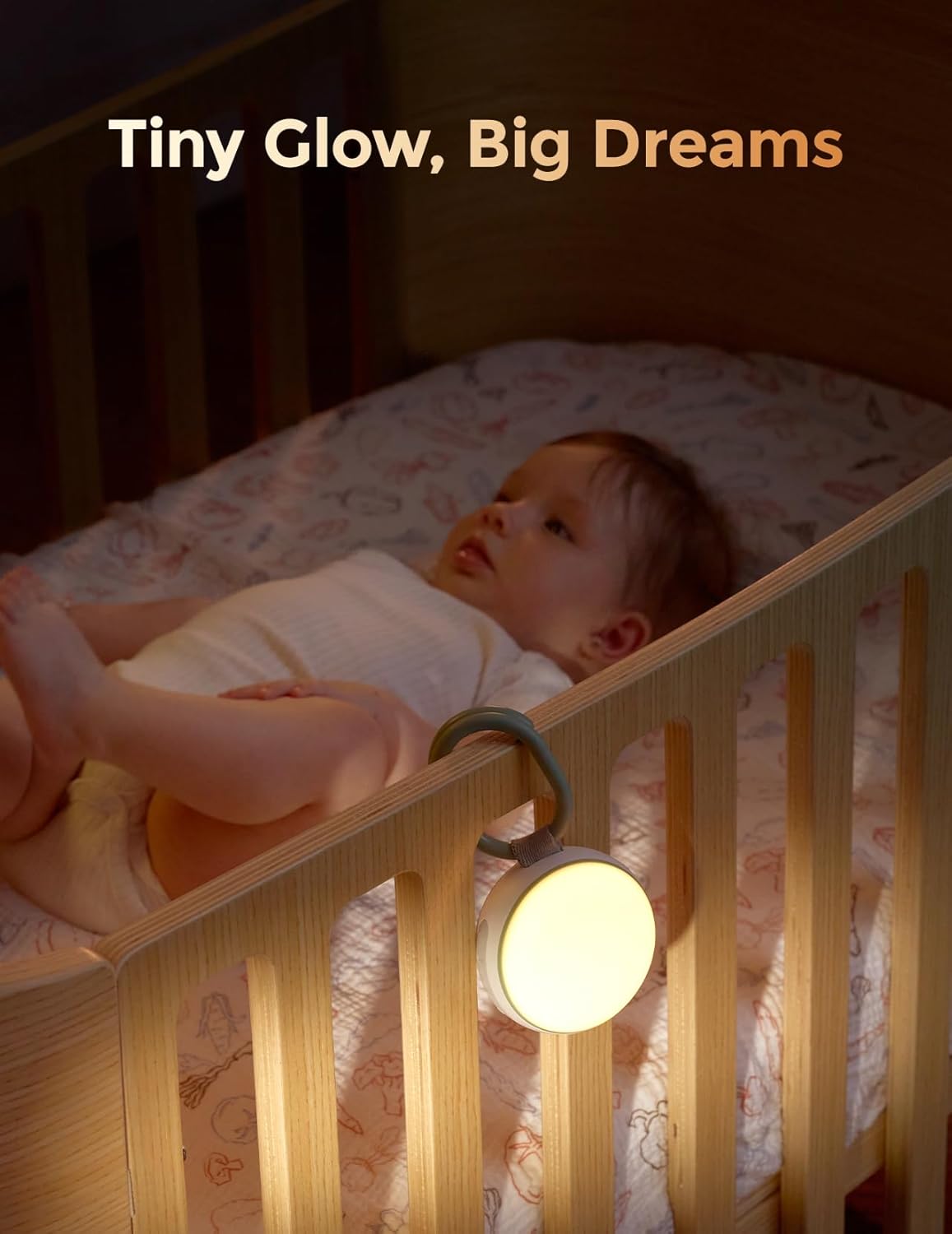 Momcozy Máquina de som portátil com luz noturna, máquina de som de ruído branco para bebês, 20 sons suaves, terapia sonora, potência duradoura, temporizador, clipes para carrinho, presentes para chá de bebê