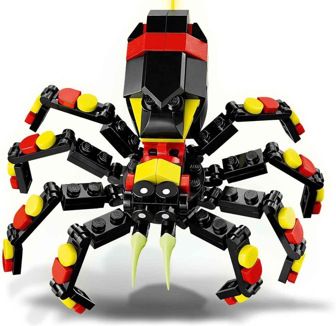 LEGO Creator 3in1 Wild Animals: Surprising Spider Toy - Transforma-se em uma figura de escorpião ou cobra - Conjunto de construção para meninos e meninas amantes da natureza com mais de 7 anos