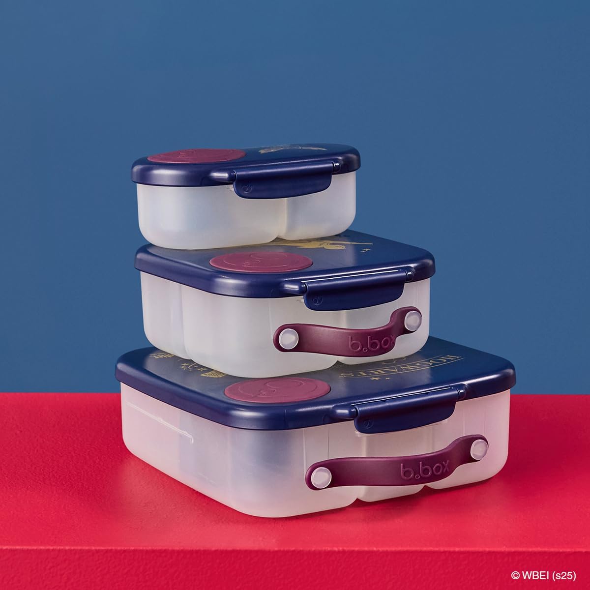 b.box Lancheira Harry Potter | Mini lancheira Bento com 2 compartimentos à prova de vazamentos | Ideal para lanches e refeições infantis | Comporta uma fruta inteira | Livre de BPA