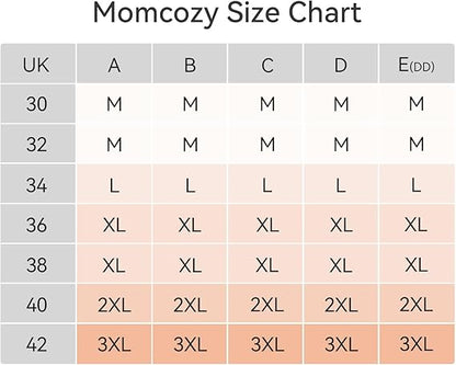 momcozy Sutiãs de enfermagem para amamentação, sutiã de maternidade sem costura ultra confortável YN21, formato natural, bralette de sono para gravidez