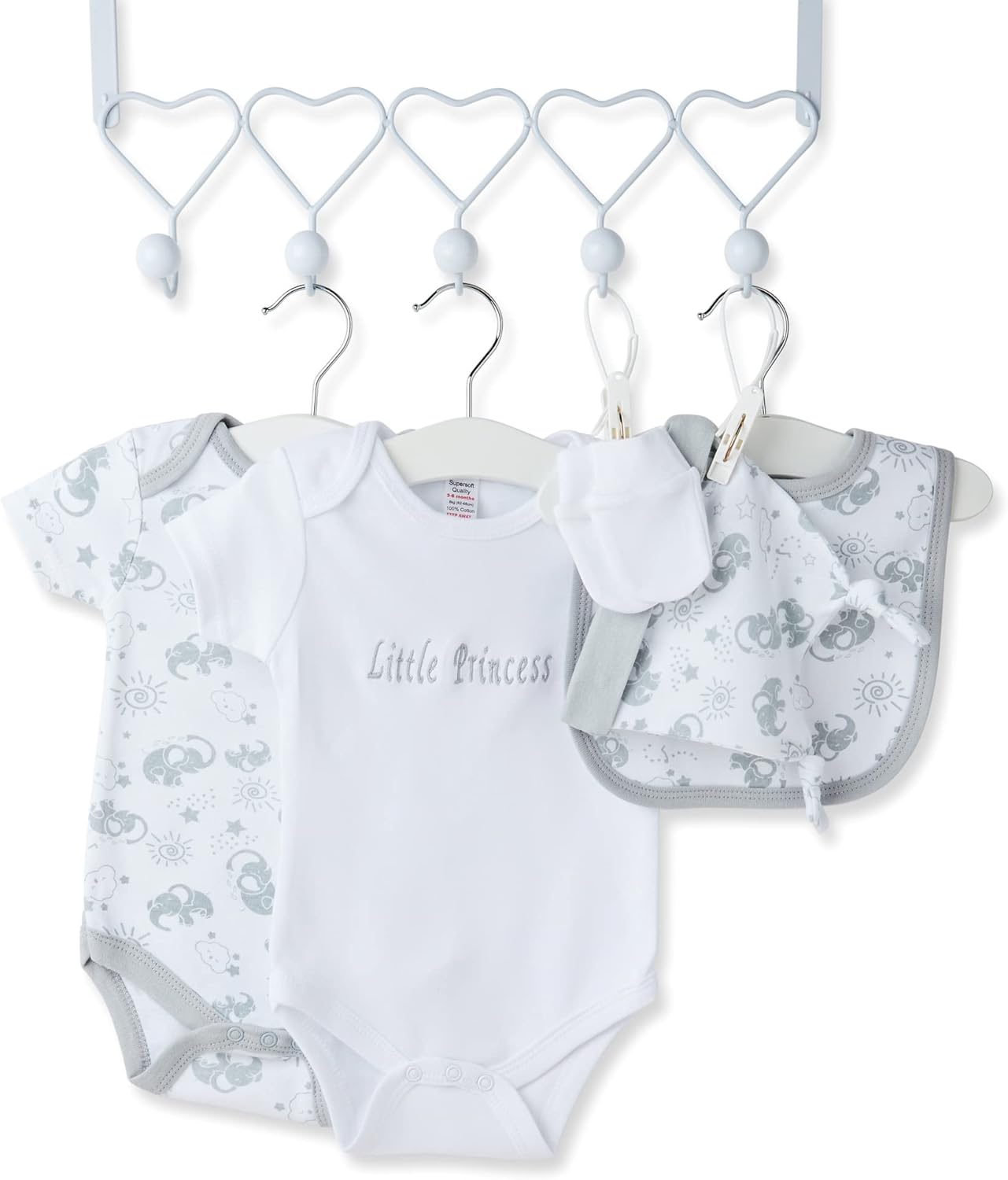 Presentes personalizados para bebês - Presentes para meninas recém-nascidas, Itens essenciais para bebês recém-nascidos, Cesta de presentes para bebês recém-nascidos, Presente para meninas, Conjunto de presentes para meninas recém-nascidas