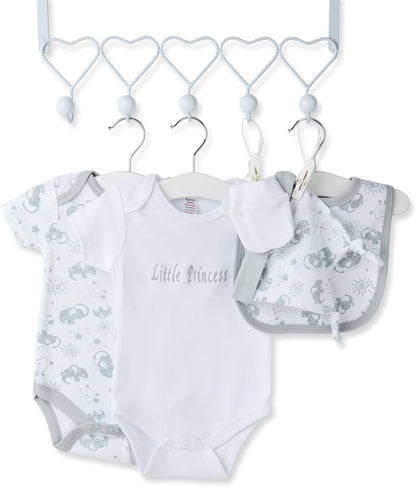 Presentes personalizados para bebês - Presentes para meninas recém-nascidas, Itens essenciais para bebês recém-nascidos, Cesta de presentes para bebês recém-nascidos, Presente para meninas, Conjunto de presentes para meninas recém-nascidas