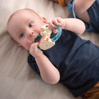 Sophie la Girafe Mordedor Double Ice Bite, mordedor refrescante e calmante para bebês com design fácil de segurar. Para bebês e crianças a partir de 3 meses.