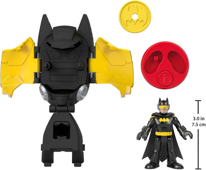Fisher-Price Imaginext DC Super Friends Head Shifters - Figura do Batman e veículo transformável Batwing para brincadeiras de faz-de-conta a partir de 3 anos de idade