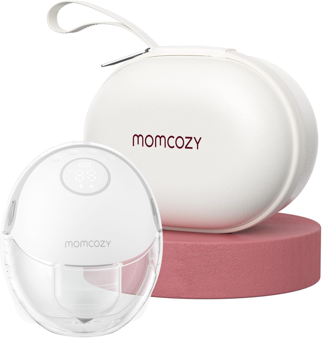 Momcozy Bomba tira leite mãos livres estilo móvel | M6, bomba de amamentação vestível ritmo ideal para mais leite, flange DoubleFit mais adequada e discreta com 3 modos e 9 níveis, 24 mm - 2 unidades vermelho aconchegante