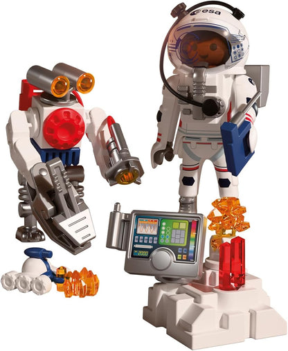 Playmobil | Espaço | ESA: Astronauta com Robô | Com Veículo de Exploração de Marte, Estação de Análise e 3 Amostras de Rocha | Conjunto de Exploração Espacial | Para Crianças a partir de 4 Anos | 72014