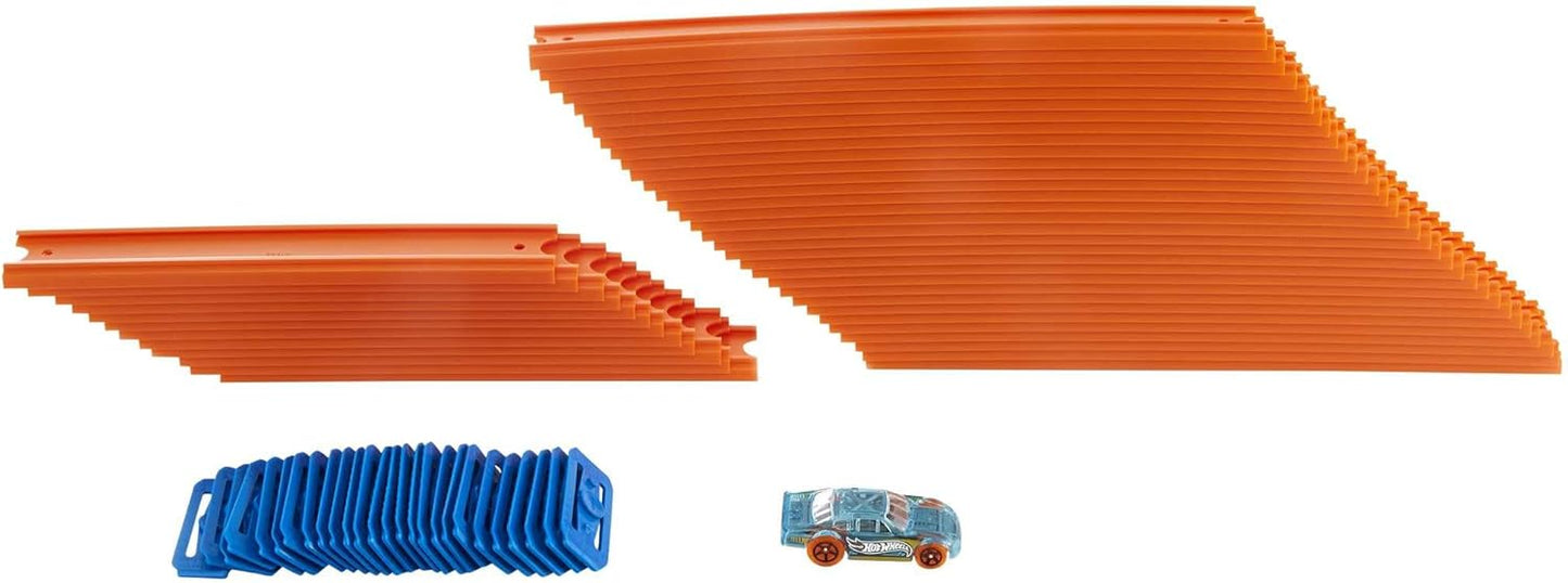 Hot Wheels Track Builder Unlimited, sistema de construção e reconstrução de pista de 12 metros, fácil de conectar, inclui 1 carrinho de brinquedo, brinquedo para maiores de 4 anos, embalagem individual, FTL69 (a embalagem pode variar)