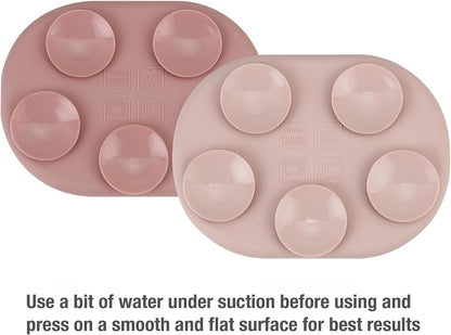 PandaEar Conjunto de alimentação infantil com 12 peças | Conjunto de silicone para alimentação de bebês | 2 pratos infantis com ventosa, 2 babadores de silicone, 2 copos de transição,