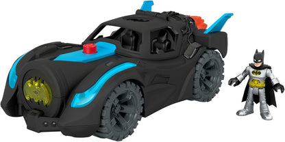 Batmóvel Fisher-Price Imaginext DC Super Friends com luzes e sons, brinquedo do Batman para crianças em idade pré-escolar a partir de 3 anos, HGX96