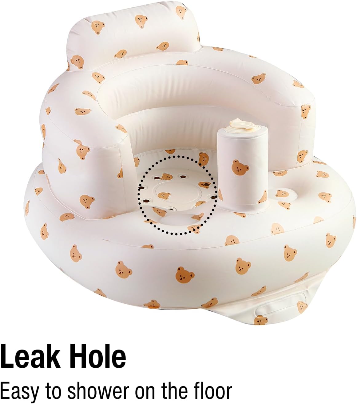 PandaEar Conjunto com Banheira e Cadeira Infláveis para Bebês a partir de 3 Meses, Portátil e Portátil para Viagens, com Bomba de Ar Integrada para Recém-Nascidos