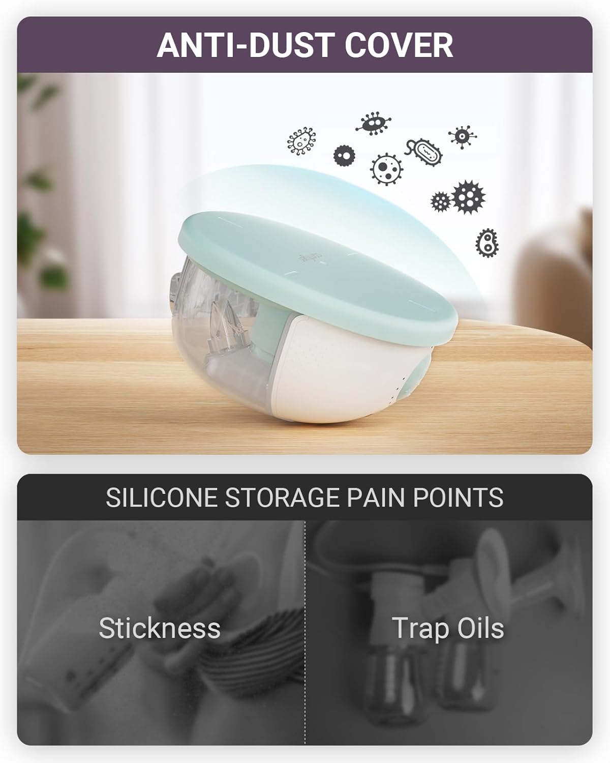 Bomba tira-leite elétrica portátil com as mãos livres para a boca do bebê, flange selada com 3 tipos de 17, bomba tira-leite aquecida mais confortável com as mãos livres, tecnologia de aquecimento líder do setor, base de carregamento magnética inovadora