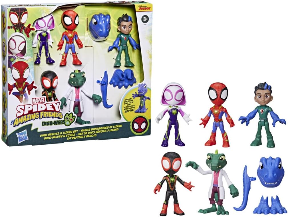 Pacote de Coleção de Dinossauros SAF do Homem-Aranha e seus Incríveis Amigos