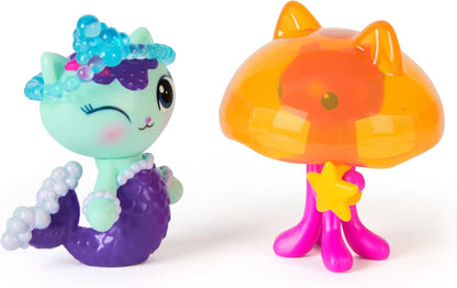 Gabby's Dollhouse: O Filme, MerCat e Kitty Jellyfish, Figuras de Brinquedo com 2 Acessórios, Brinquedos Infantis para Meninas e Meninos a partir de 3 Anos