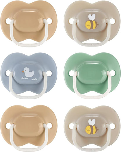 Tommee Tippee Anytime Dummies, 18-36 meses, 6 pack Dummies. Design simétrico, livre de BPA, cápsula esterilizadora reutilizável