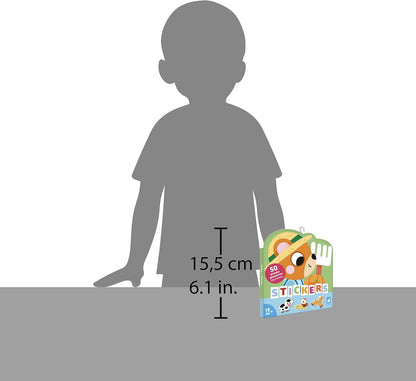 Janod - 50 Adesivos Grandes para Crianças 18 meses - Formato 7x8cm - Adesivos, Janod - Pacote com 100 adesivos - Adesivos de Bolso Formato 5x5cm - Dinos, Janod - Pacote com 300 adesivos - Adesivos de Bolso Formato 3x3cm - Geométricos