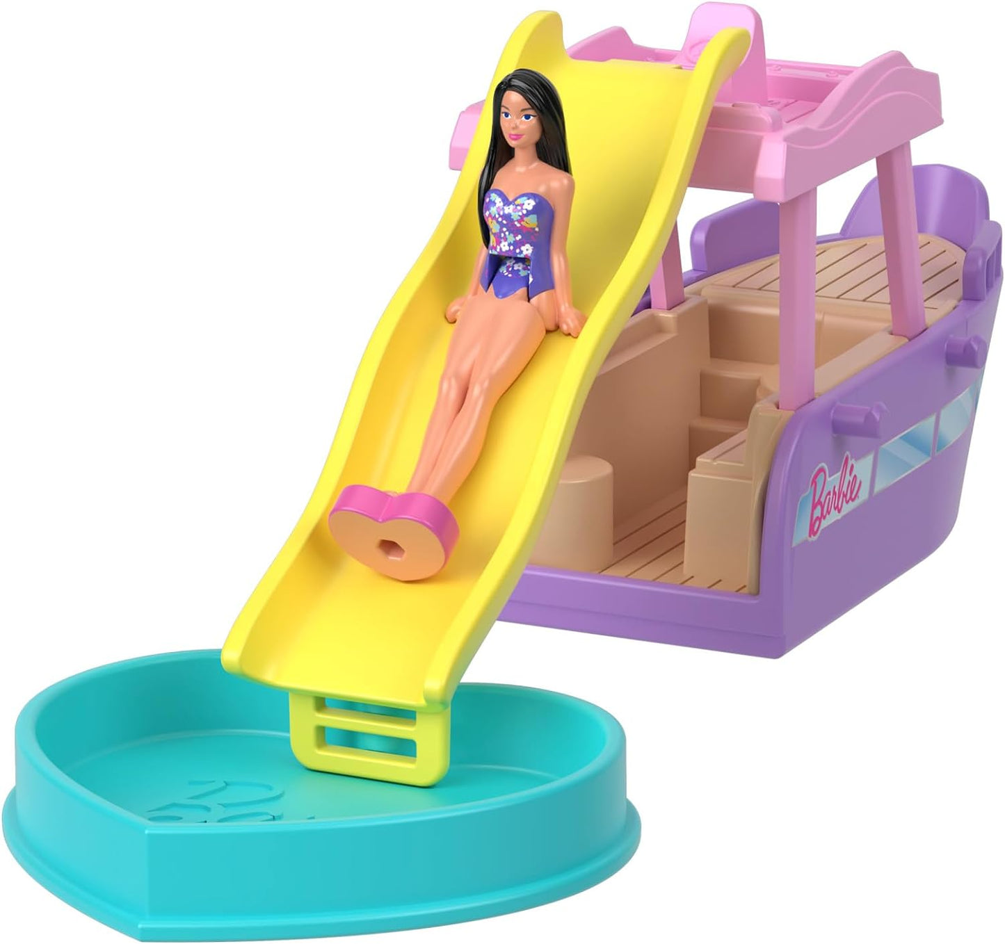 Barbie Bonecas e acessórios MiniLand, pacote incluindo mini casa, mini avião, mini barco, mini trailer e muito mais, JDB86