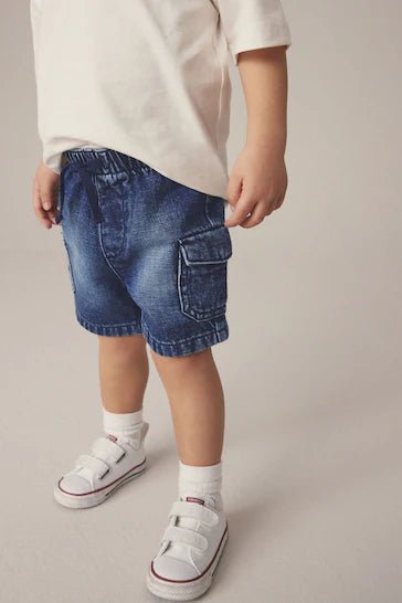 |Boy| Shorts Jeans Cargo Pull-On (3 meses a 7 anos)