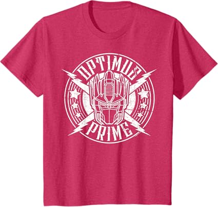 T-shirt Transformers Optimus Prime Vintage Rock Lightning Logo
