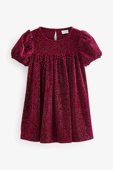 |Girl| Vestido de festa em veludo - Borgonha (3 meses a 10 anos)