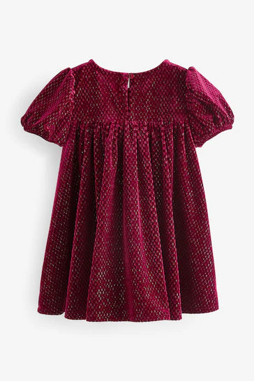 |Girl| Vestido de festa em veludo - Borgonha (3 meses a 10 anos)