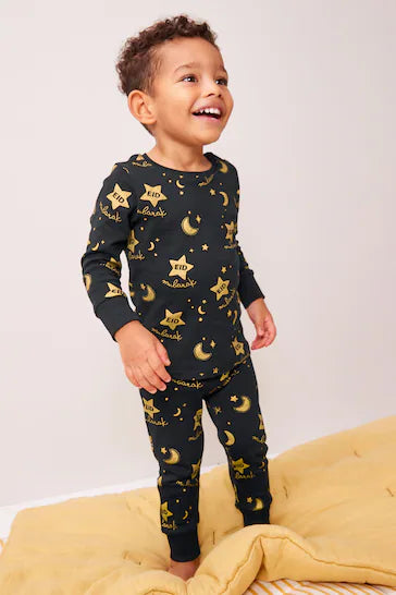 |Boy| Pijama Solteiro - Black/Gold Eid (9 meses a 12 anos)
