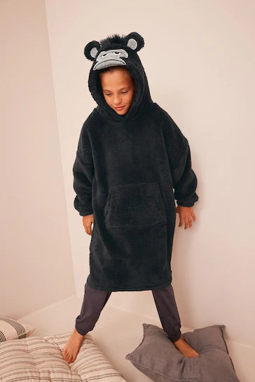 |Boy| Cobertor Com Capuz - Gorilla Black (3-16 anos)