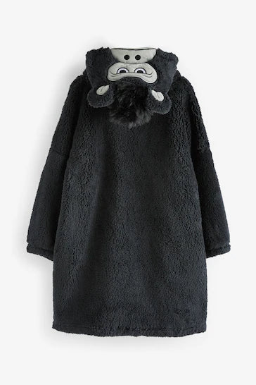 |Boy| Cobertor Com Capuz - Gorilla Black (3-16 anos)