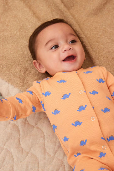 |BabyBoy| Pacote De 3 Pijamas Para Bebê Sem Pés - Bright Miniprint Dino (0 meses a 3 anos)