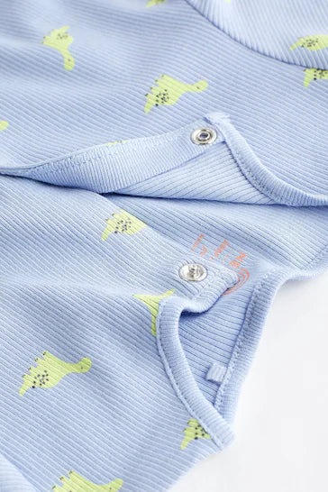 |BabyBoy| Pacote De 3 Pijamas Para Bebê Sem Pés - Bright Miniprint Dino (0 meses a 3 anos)