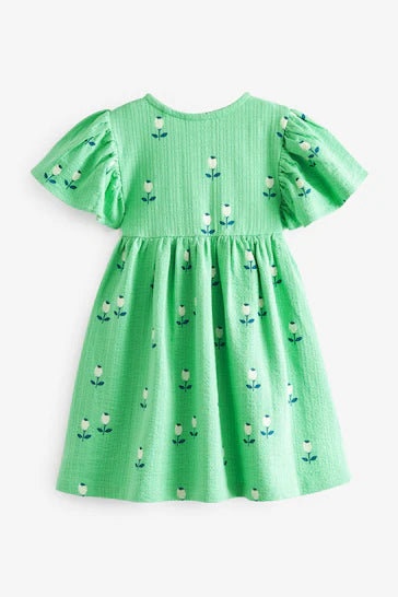 |Girl| Vestido Envolvente Em Jersey - Bright Green (3 meses a 7 anos)