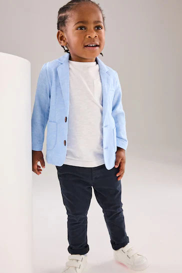 |BabyBoy| Blazer De Linho Azul (3 Meses - 9 Anos)