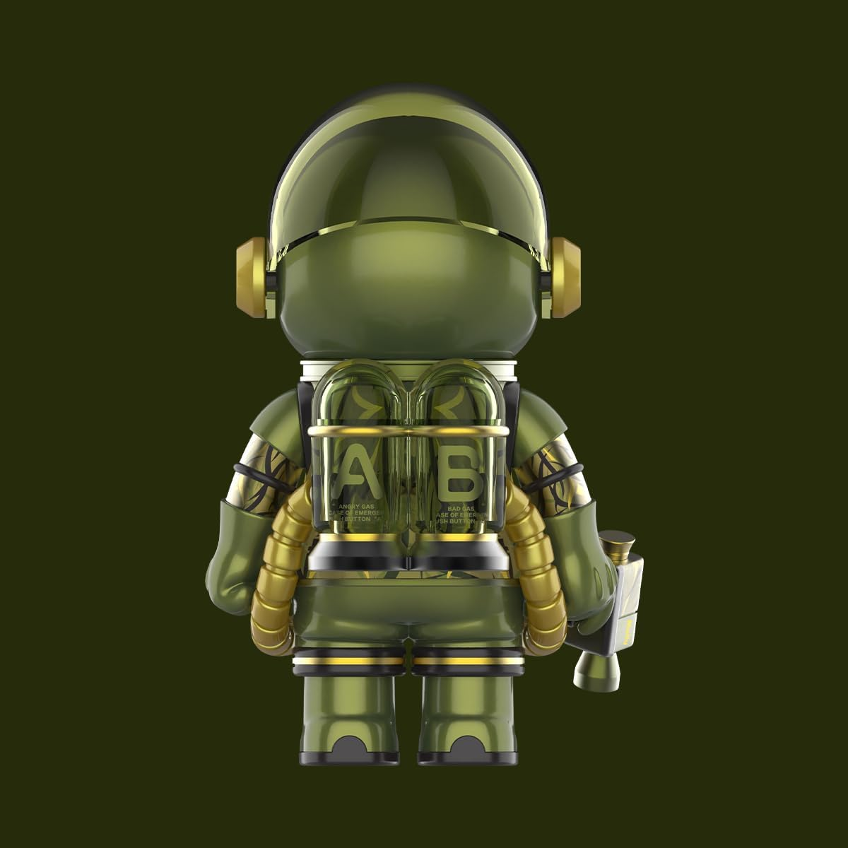 POP MART MEGA SPACE MOLLY 100% CLOT-Olive Alienegra 1 caixa de presentes de design premium para mulheres, boneco de ação colecionável chique favorito dos fãs