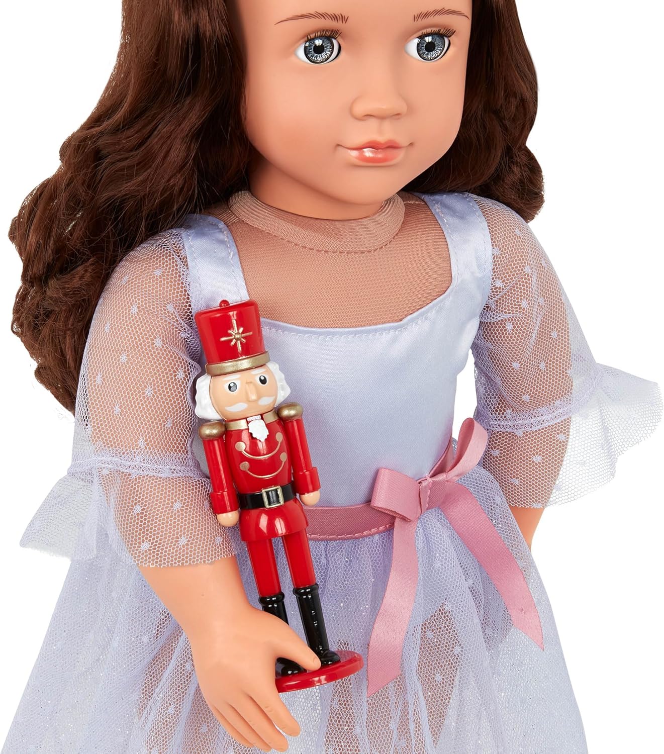 A Nossa Geração – Boneca Bailarina de 45 cm – Acessório Quebra-Nozes – Fato de Ballet – Olhos Azuis e Cabelo Castanho – Clara