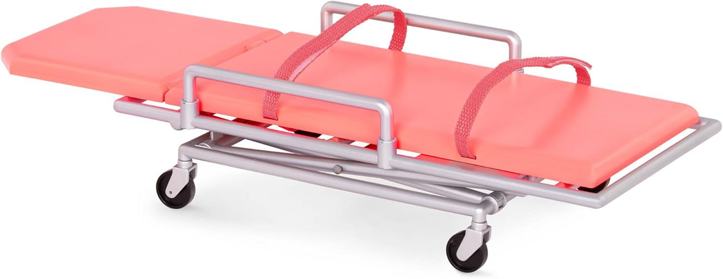 Conjunto Medi-Care Our Generation - Acessórios médicos com maca para bonecas de 45 cm, maca de ambulância realista, equipamento médico realista, kit de acessórios hospitalares divertidos para crianças a partir dos 3 anos