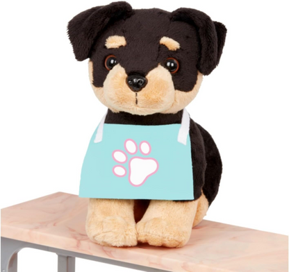 Conjunto Dentista Our Generation para Cuidados Caninos – Kit com 19 Peças para Bonecas de 45 cm – Estimula Brincadeiras Veterinárias Imaginativas – Inclui Acessórios Dentários, Brinquedos de Mastigar e Guloseimas – Para Crianças 3+ Anos