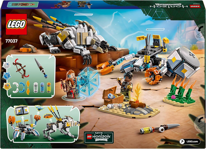 LEGO Horizon Adventures Aloy e Varl vs. Shell-Walker e Sawtooth Building Toy Set com Machine Monsters e Minifigures, Presente criativo para rapazes, raparigas e jogadores a partir dos 9 anos 77037