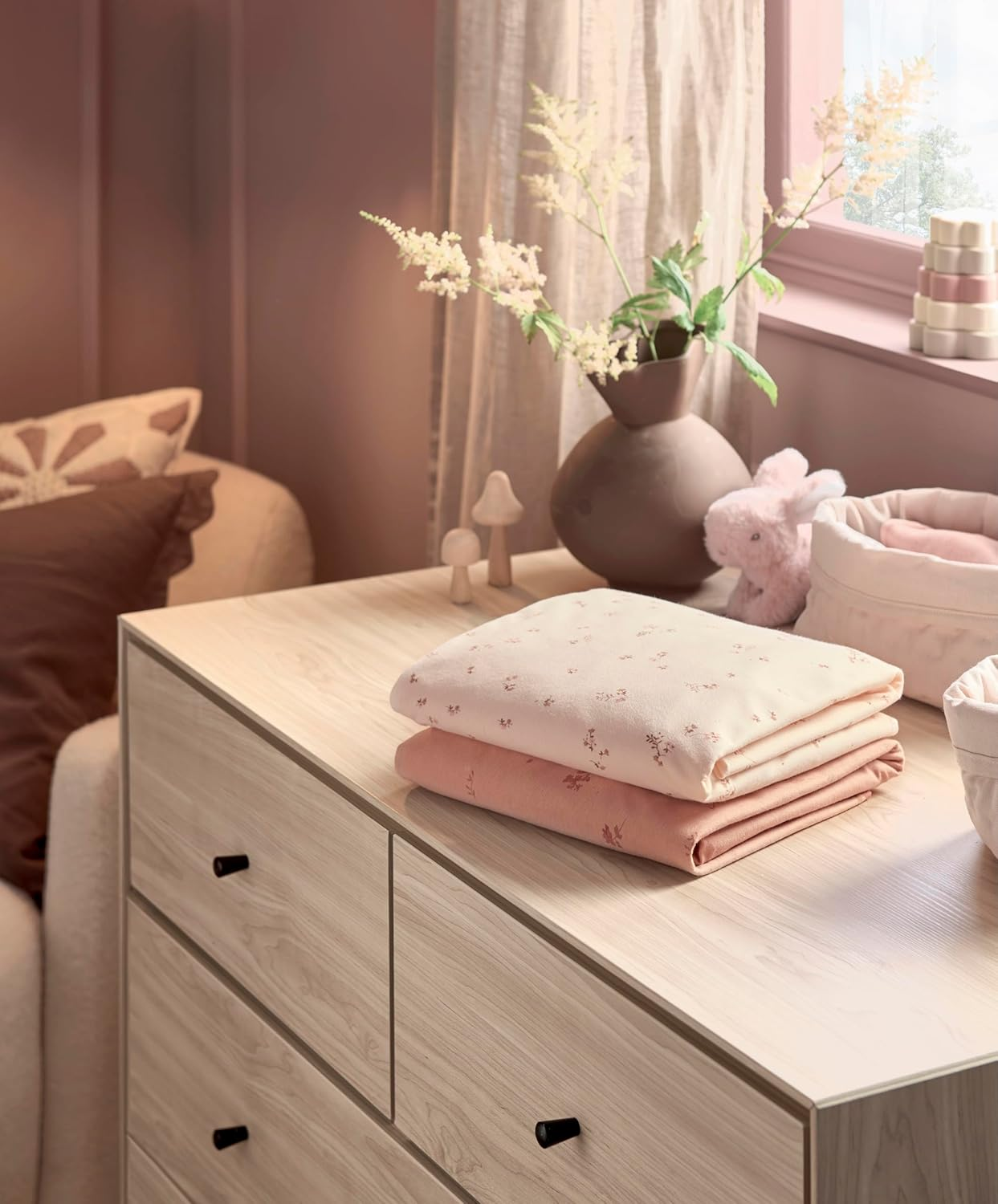 Pack de 2 lençóis ajustáveis para berço/cama Mamas & Papas, flores silvestres